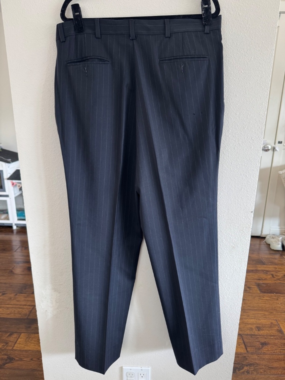 Nautica Classic Black Pinstripe Men's Suit Jacket and Pants - Picture 9 of 12